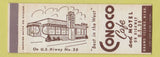 Matchbook Cover - Conoco Cafe and Motel Grand Island NE