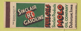 Matchbook Cover - Sinclair oil gas Molo Dubuque IA #1