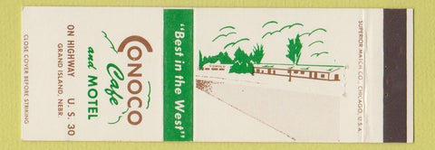 Matchbook Cover - Conoco Cafe and Motel Grand Island NE
