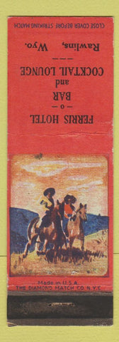 Matchbook Cover - Ferris Hotel Bar Rawlins WY WEAR