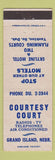 Matchbook Cover - Courtesy Court Motel Grand Island NE