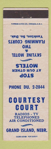 Matchbook Cover - Courtesy Court Motel Grand Island NE