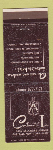 Matchbook Cover - Continental Inn Buffalo NY