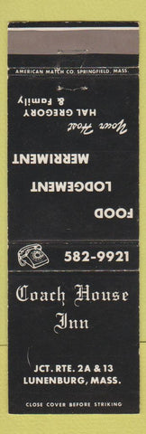 Matchbook Cover - Coach House Inn Lunenburg MA