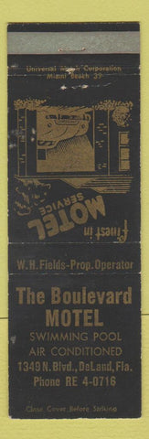 Matchbook Cover - Boulevard Motel DeLand FL