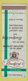 Matchbook Cover - Bradford Hotel Boston MA
