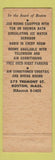 Matchbook Cover - Bradford Hotel Boston MA