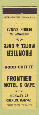 Matchbook Cover - Frontier Motel Cafe Oberlin KS