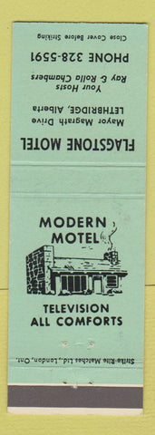 Matchbook Cover - Flagstone Motel Lethbridge AB