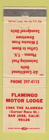 Matchbook Cover - Flamingo Motor Lodge San Jose CA