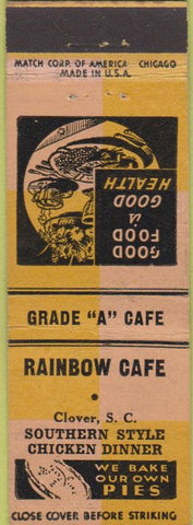 Matchbook Cover - Rainbow Cafe Clover SC