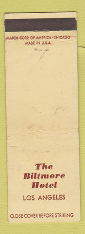 Matchbook Cover - Biltmore Hotel Los Angeles CA WEAR