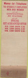 Matchbook Cover - Chesterfield Co Loans Fort Worth TX WORN