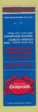 Matchbook Cover - Gordon's Seafood  Rockville MD Baltimore Towson Frederick