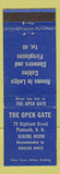 Matchbook Cover - The Open Gate Plymouth NH