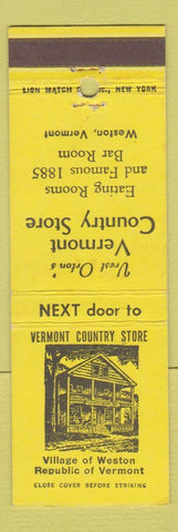 Matchbook Cover - Vrest Orton's Vermont Country Store Weston VT
