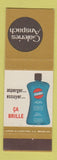 Matchbook Cover - Sidoline Shine Cleaner Galeries Anspach Belgium