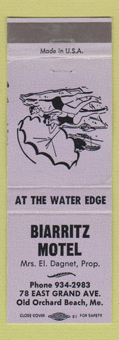 Matchbook Cover - Biarritz Motel Old Orchard Beach ME PURPLE