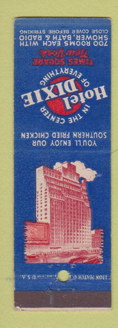 Matchbook Cover - Hotel Dixie New York City