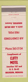 Matchbook Cover - Clifty Motel Madison IN