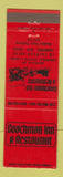 Matchbook Cover - Coachman Inn Restaurant Cranford NJ