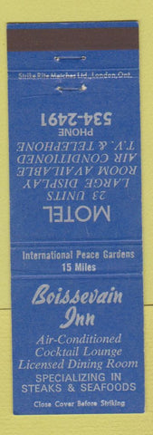 Matchbook Cover - Boissevain Inn Motel MB