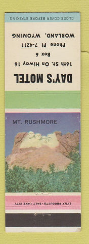 Matchbook Cover - Day's Motel Worland WY