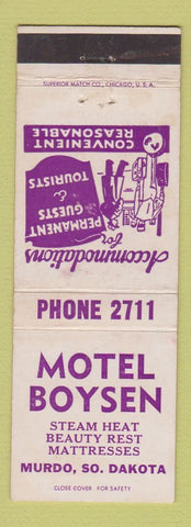 Matchbook Cover - Motel Boysen Murdo SD