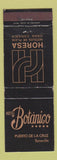 Matchbook Cover - Horesa Hotel Botanico Puerto De La Cruz Tenerife Spain