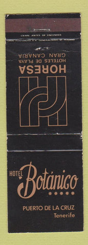Matchbook Cover - Horesa Hotel Botanico Puerto De La Cruz Tenerife Spain