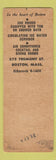 Matchbook Cover - Bradford Hotel Boston MA Circus Room #1