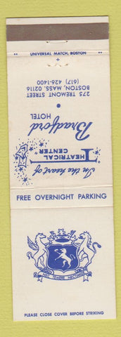 Matchbook Cover - Bradford Hotel Boston MA #2