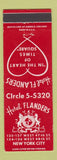 Matchbook Cover - Hotel Flanders New York City