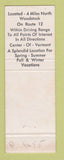 Matchbook Cover - Barnard Valley View Motel VT