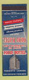 Matchbook Cover - Ford Hotel Toronto ON