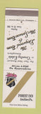 Matchbook Cover - Forest Inn Ambler PA