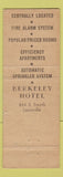 Matchbook Cover - Berkeley Motel Louisville KY