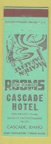 Matchbook Cover - Cascade Hotel Cascade ID