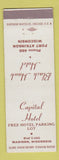 Matchbook Cover - Capital Hotel Black Hawk Hotel Fort Atkinson Madison WI