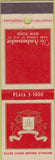 Matchbook Cover - The Ambassador New York City