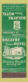 Matchbook Cover - Biscayne Terrace Hotel Miami FL