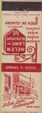 Matchbook Cover - Helen Lane Restaurant New York City