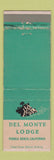 Matchbook Cover - Del Monte Lodge Pebble Beach CA WEAR