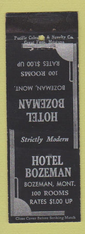 Matchbook Cover - Hotel Bozeman MT WEAR