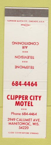 Matchbook Cover - Clipper City Motel Manitowoc WI