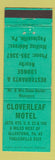 Matchbook Cover - Cloverleaf Motel Foglesville PA