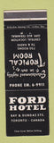 Matchbook Cover - Ford Hotel Toronto ON Tropical Room