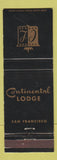 Matchbook Cover - Continental Lodge San Francisco CA