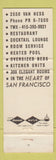 Matchbook Cover - Continental Lodge San Francisco CA