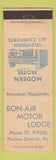 Matchbook Cover - Bon Air Motor Lodge Pocono Summit PA PEACH
